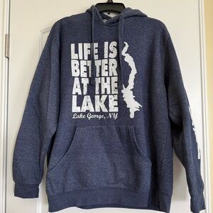 Navy Blue Graphic Hoodie